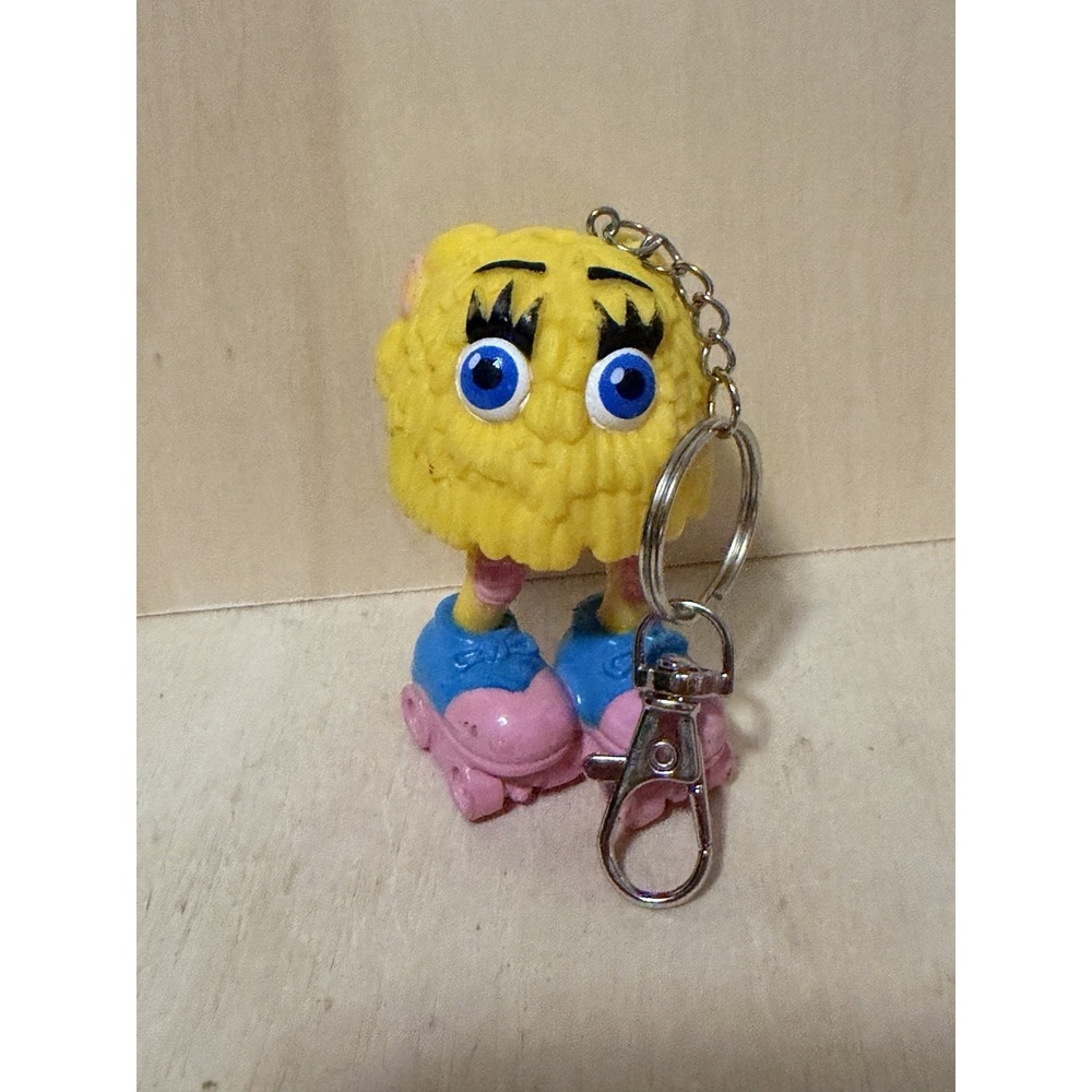 Rollin' Rocker yellow Fry Girl Upcycled Keychain